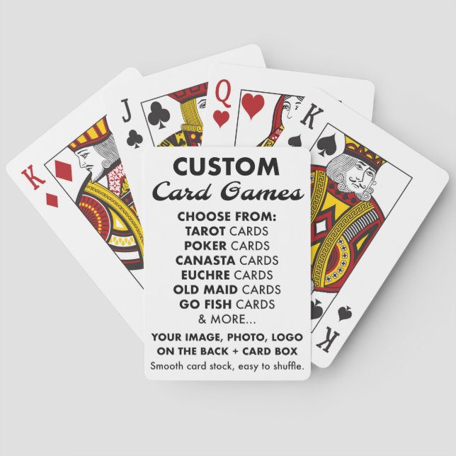 Custom Personalized POKER Playing Cards Pack (Back)