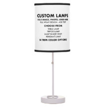 Custom personalized POLYESTER Shade TABLE Lamp