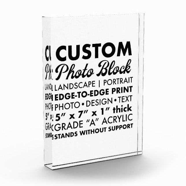 Custom Personalized Portrait Photo Paperweight (Left)