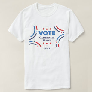 Custom Personalized Presidential Election Campaign T-Shirt
