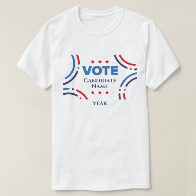 Custom Personalized Presidential Election Campaign T-Shirt (Design Front)