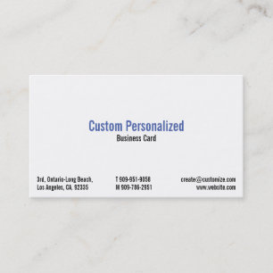 Custom Personalized Professional Business Card