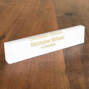 Custom Personalized Professional Desk Name Plate