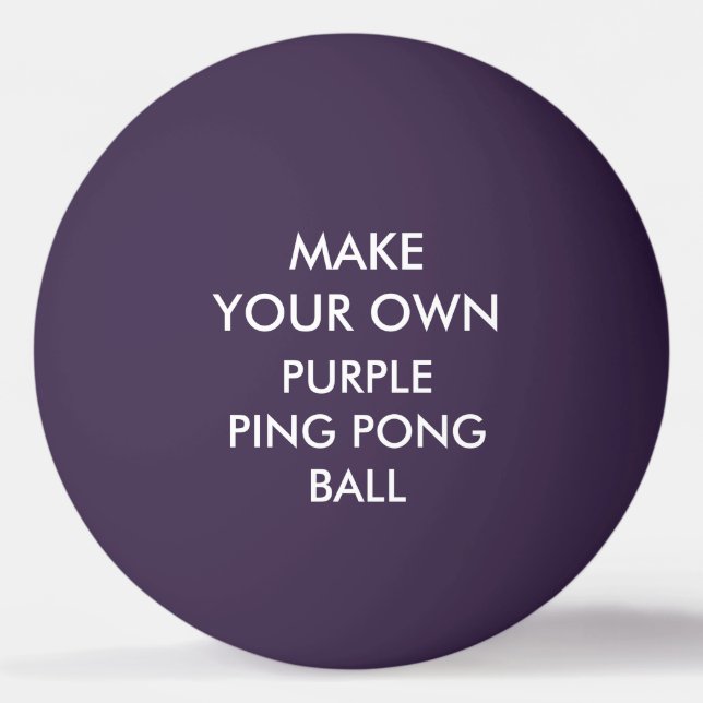 Custom Personalized PURPLE Ping Pong Ball (Front)