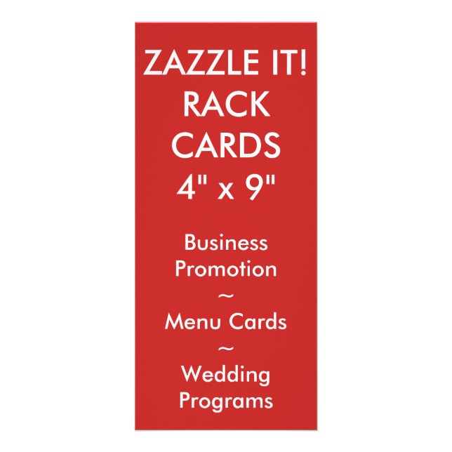 Custom Personalized Rack Card Blank Template (Front)