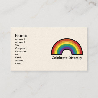 Custom Personalized Rainbow Business Cards (border