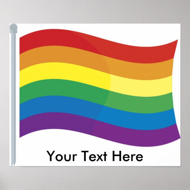 Custom Personalized Rainbow Flag Poster (Front)