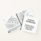 Custom Personalized Recipe Notebook Blank Template