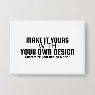 Custom Personalized Rectangle Template Button