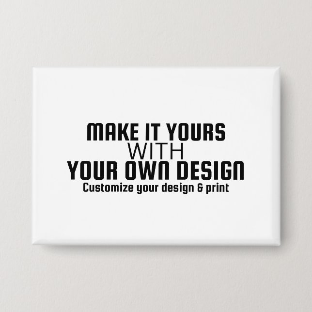 Custom Personalized Rectangle Template Button (Front)