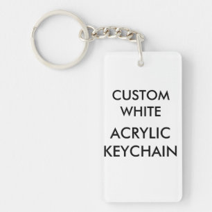Custom Personalized Rectangular Acrylic Keychain