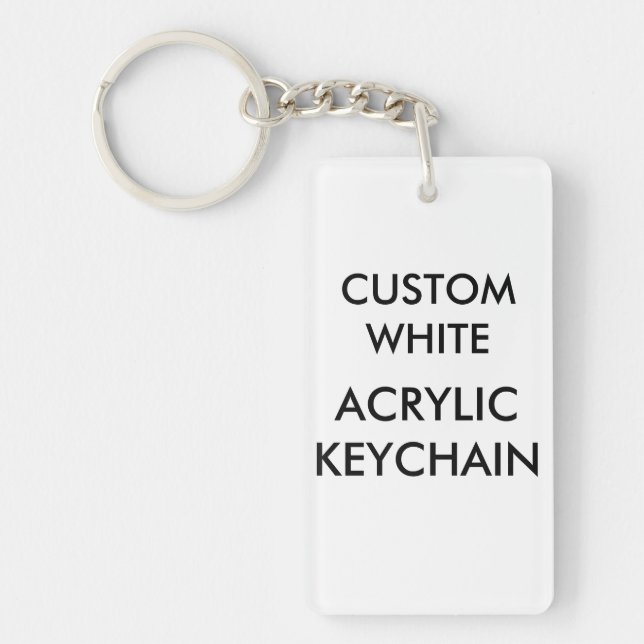 Custom Personalized Rectangular Acrylic Keychain (Front)