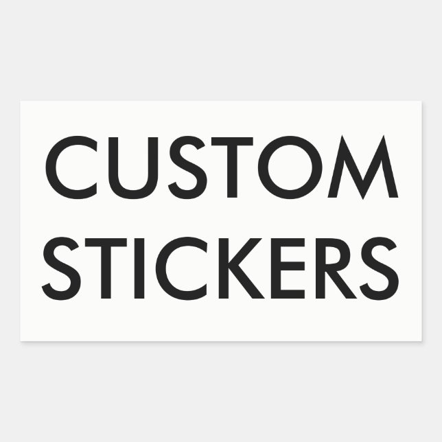 Custom Personalized Rectangular Stickers Blank (Front)