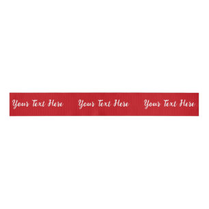 Custom Personalized Red Ribbon Grosgrain Ribbon