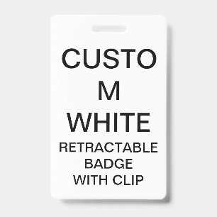 Custom Personalized RETRACTABLE BADGE & CLIP