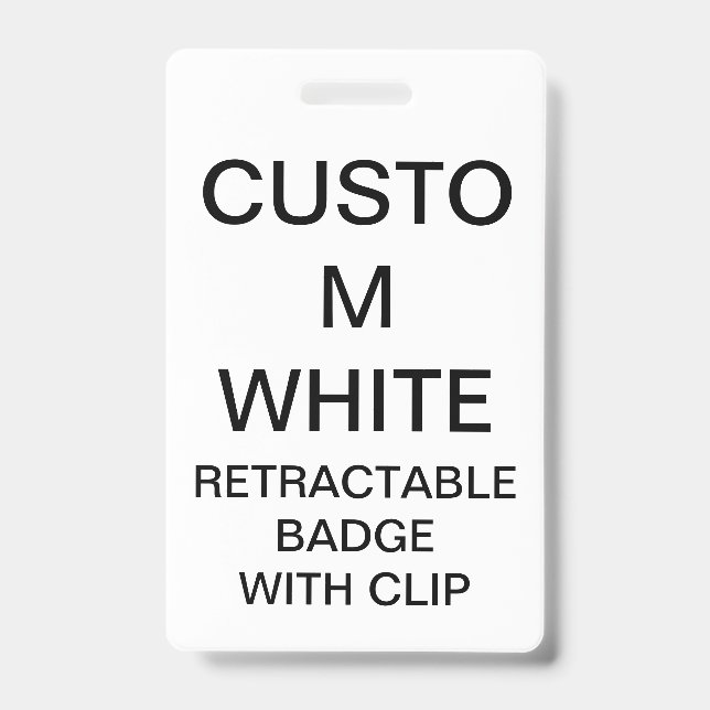 Custom Personalized RETRACTABLE BADGE & CLIP (Front)
