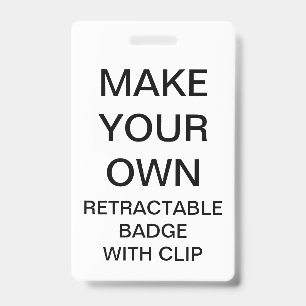 Custom Personalized RETRACTABLE BADGE & CLIP
