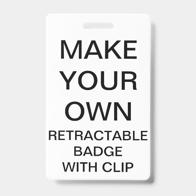 Custom Personalized RETRACTABLE BADGE & CLIP (Front)
