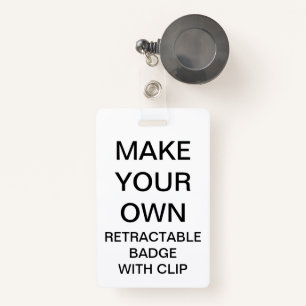 Custom Personalized RETRACTABLE BADGE & CLIP