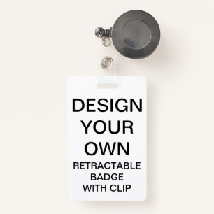 Custom Personalized RETRACTABLE BADGE & CLIP