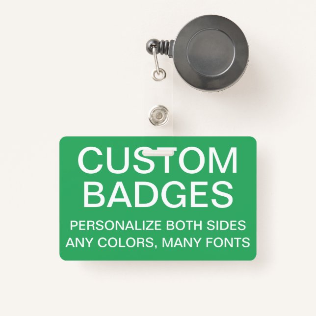 Custom Personalized RETRACTABLE BADGE Template (Front with Retractable)