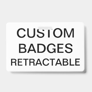 Custom Personalized RETRACTABLE CLIP BADGE