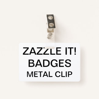 Custom Personalized RETRACTABLE CLIP BADGE