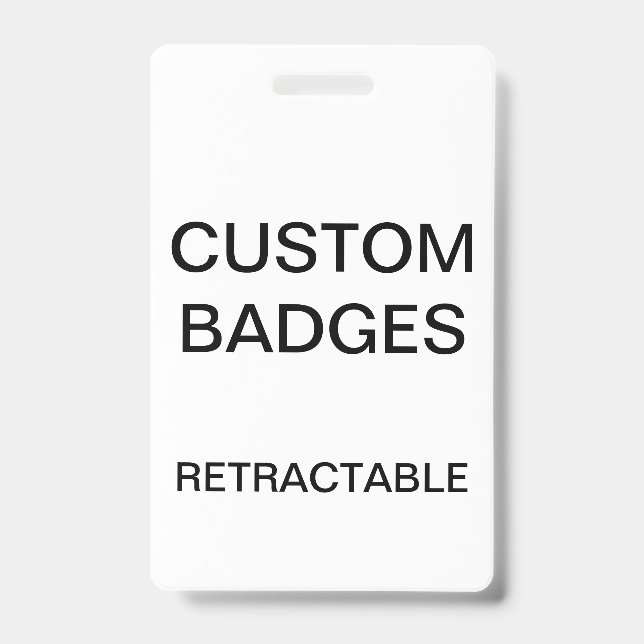 Custom Personalized RETRACTABLE CLIP BADGE (Front)