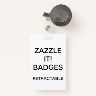 Custom Personalized RETRACTABLE CLIP BADGE