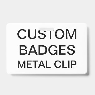 Custom Personalized RETRACTABLE CLIP BADGE