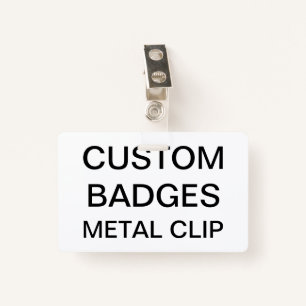 Custom Personalized RETRACTABLE CLIP BADGE