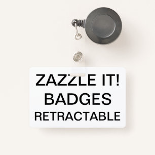 Custom Personalized RETRACTABLE CLIP BADGE
