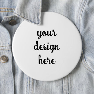 Custom Personalized Round 6 Inch Round Button