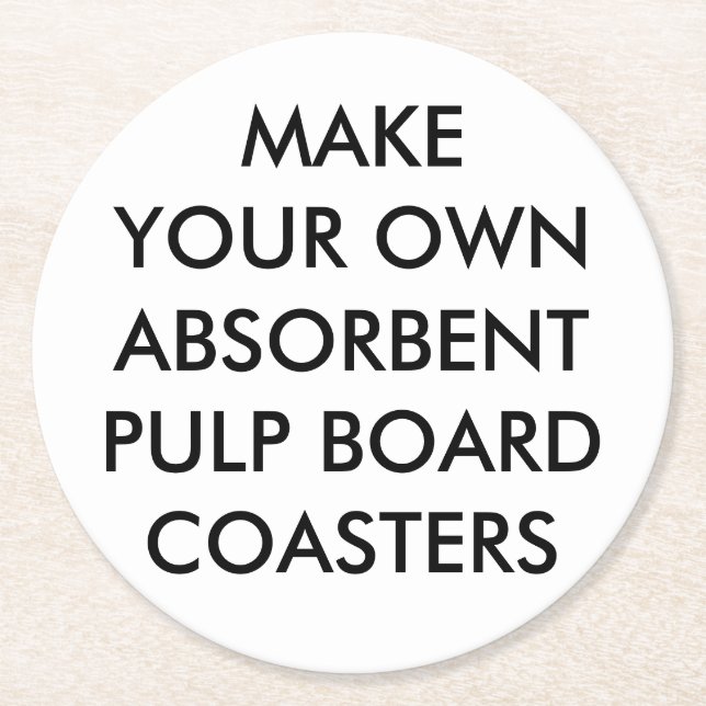 Custom Personalized Round Absorbent Coasters (Front)