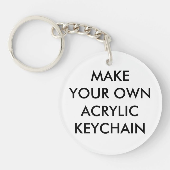 Custom Personalized Round Acrylic Keychain (Front)