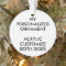 Custom Personalized ROUND ACRYLIC PHOTO ORNAMENT