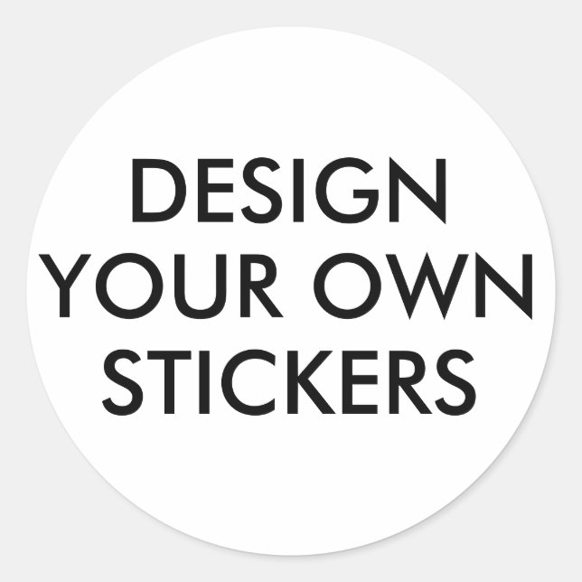 Custom Personalized Round Circular Circle Stickers (Front)