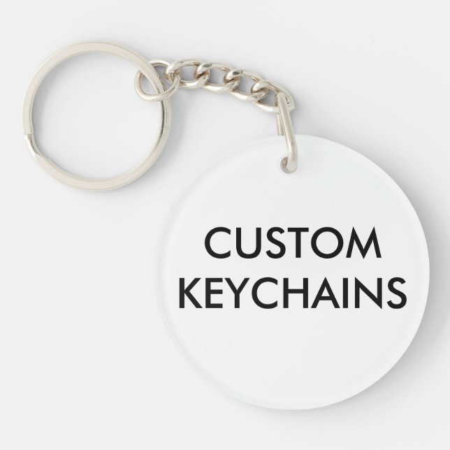 Custom Personalized Round Keychain Blank Template (Front)