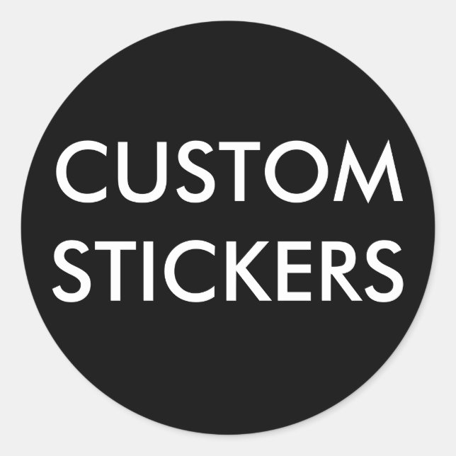 Custom Personalized Round Stickers Blank (Front)