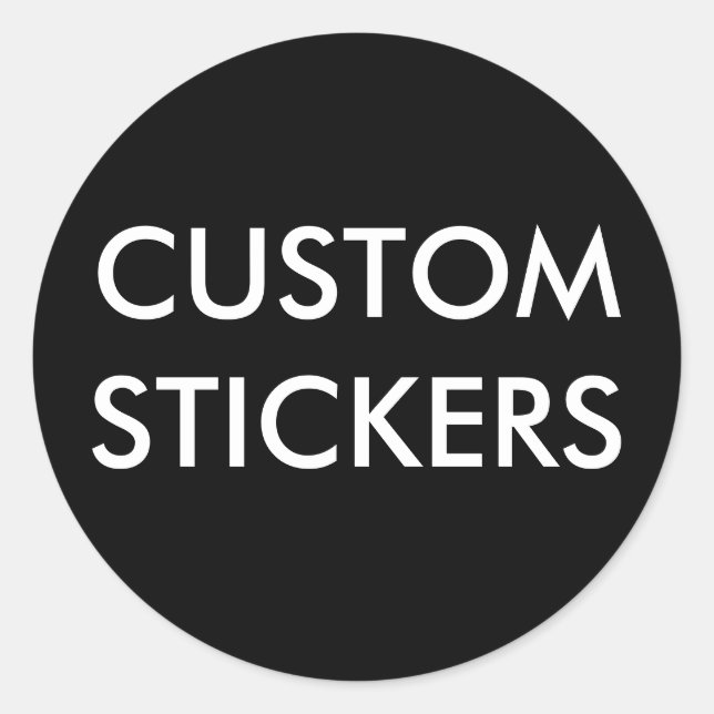 Custom Personalized Round Stickers Blank (Front)