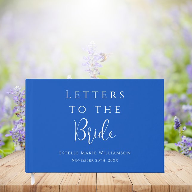 Custom Personalized Sapphire Letters to the Bride Guest Book (Creator Uploaded)