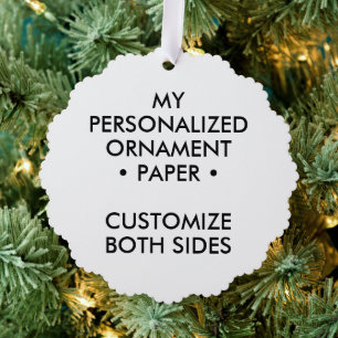 Custom Personalized SCALLOPED PAPER TREE ORNAMENT