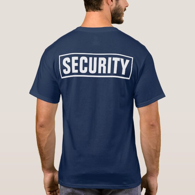 Custom Personalized Security T-Shirt (Back)