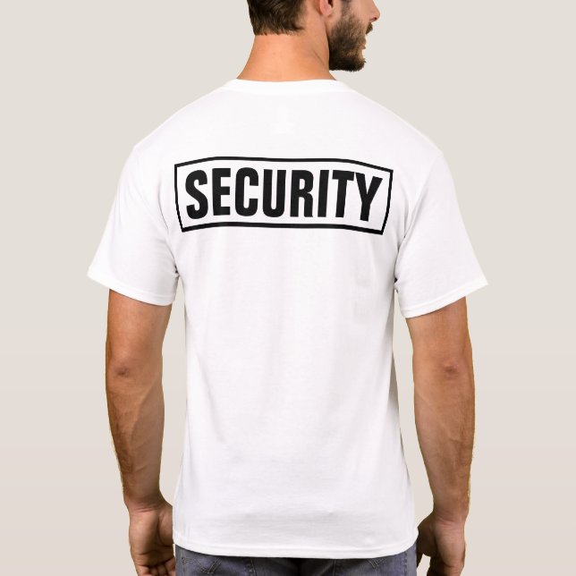 Custom Personalized Security T-Shirt (Back)