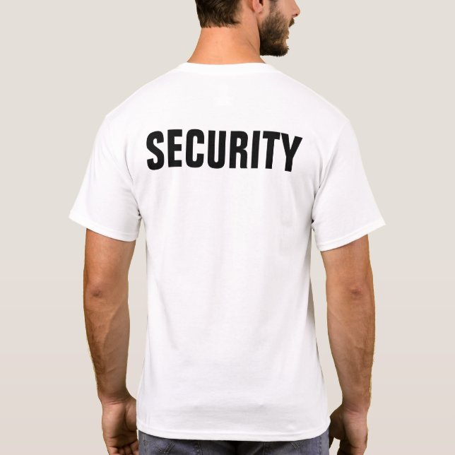 Custom Personalized Security T-Shirt (Back)