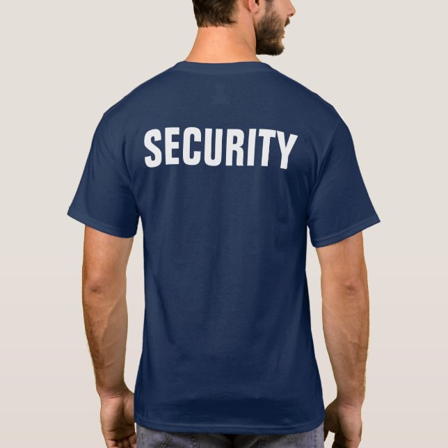 Custom Personalized Security T-Shirt (Back)