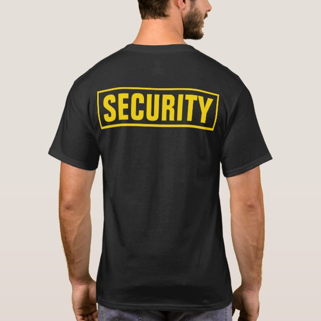 Custom Personalized Security T-Shirt (Back)