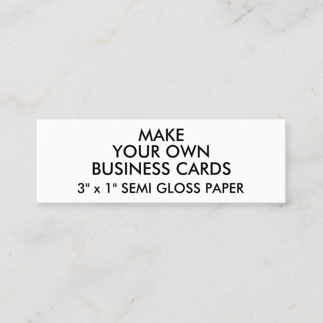Custom Personalized SEMI GLOSS Slim Business Cards (Front)