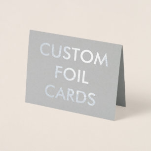 Custom Personalized Silver Foil Greeting Card