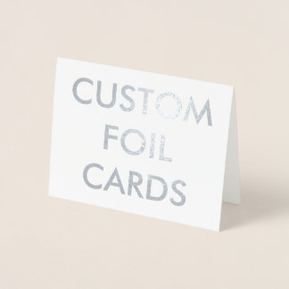 Custom Personalized Silver Foil Greeting Card